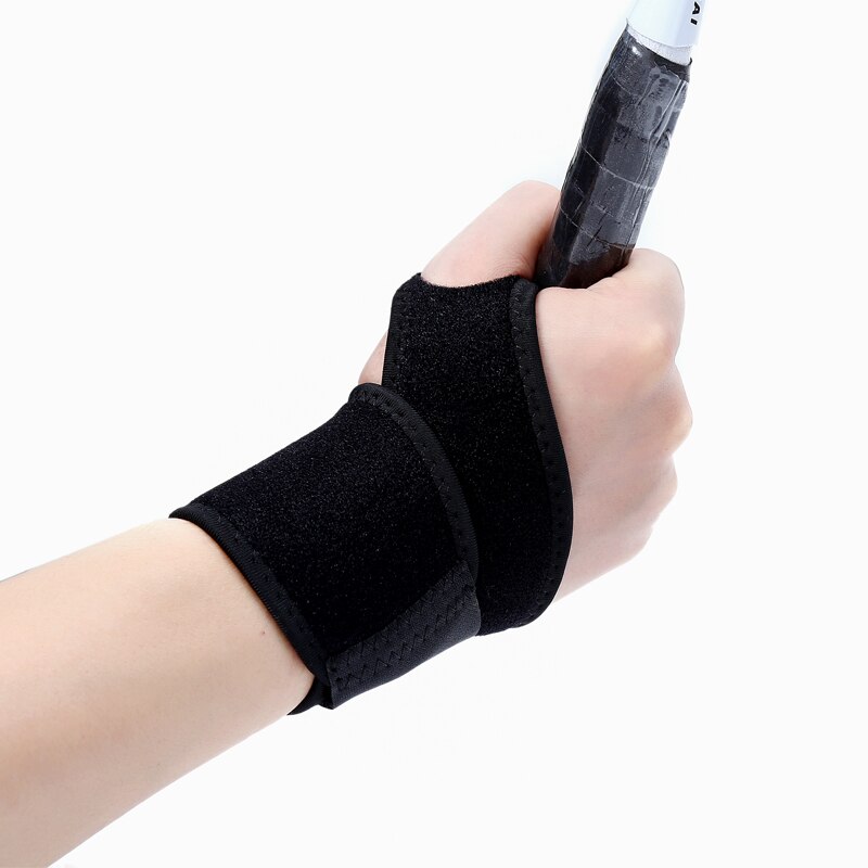 Cinturino avvolgente regolabile con foro per pollice nero sollevamento pesi manubrio pallacanestro supporto per polso da polso protezione per uso quotidiano supporto per polso
