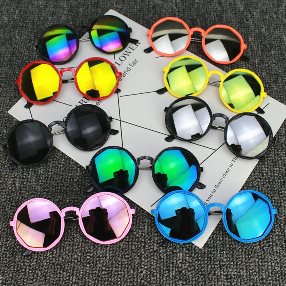 Retro børn solbriller drenge piger rund goggle farverige solbriller stel briller til børn nyhedslegetøj