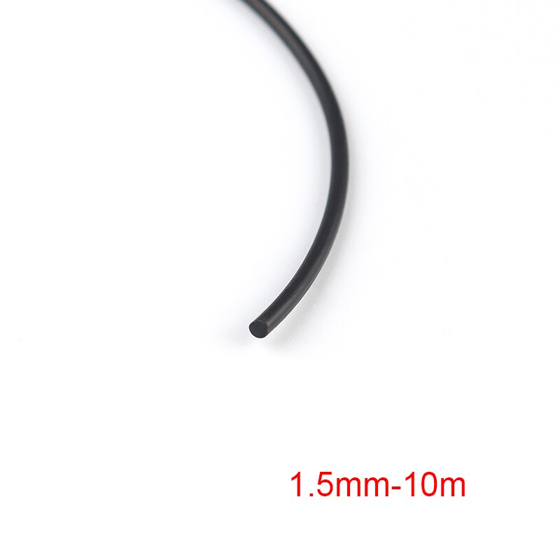 Cordón de joyería de goma para hombres y mujeres, pulsera redonda de color negro sin agujero, 1,5-3mm, DIY, collar, accesorios de joyería de , 10M de longitud: Default Title