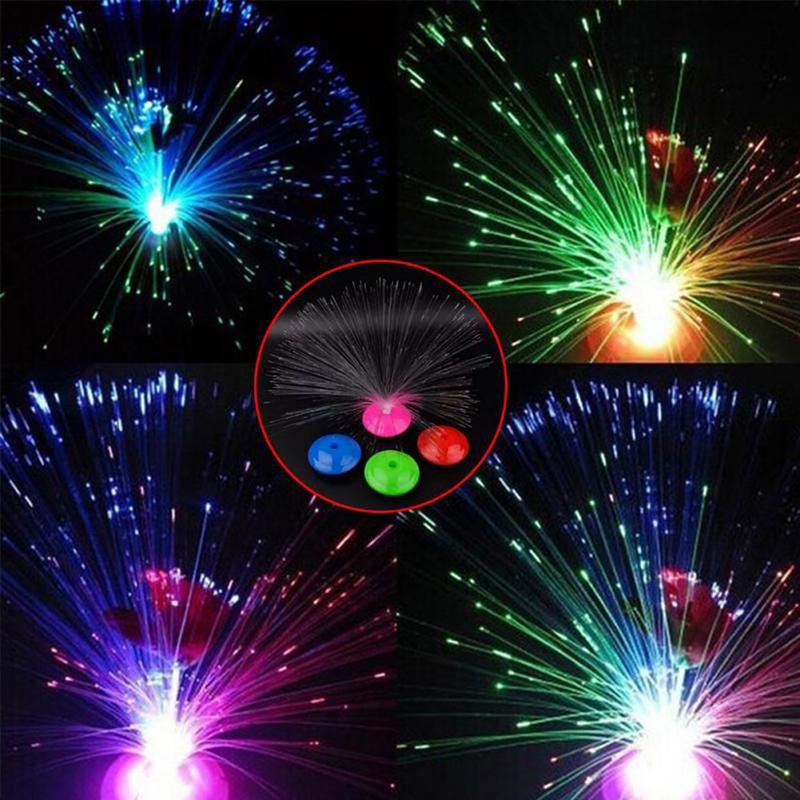 Färgglad led optisk fiber blomma ljus stjärnhimmel formad natt dekoration hem fest lampa atmosfär festival dag alla hjärtans dag  b4 q 7