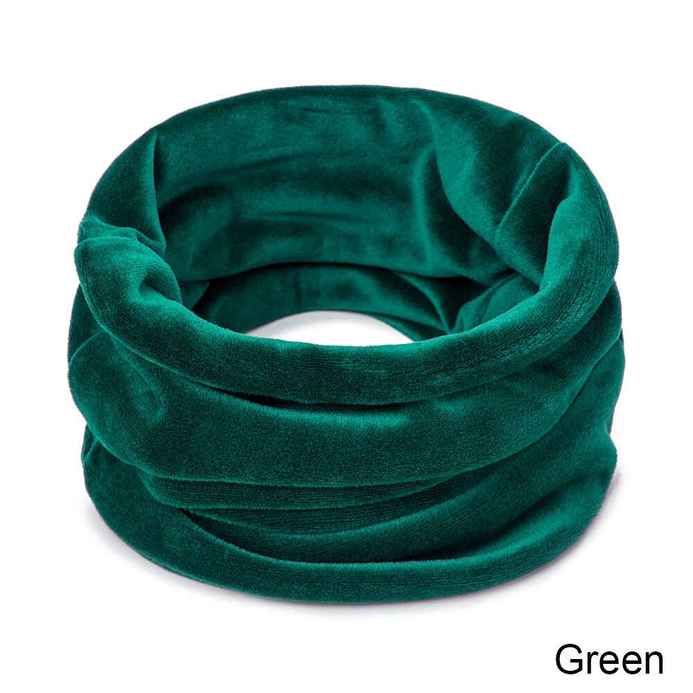 Gruppe hoppe kvinders efterår vinter tørklæde afslappet ring strikket ring tørklæde til mænd ensfarvet blød hals tørklæde halstørklæde: Grøn