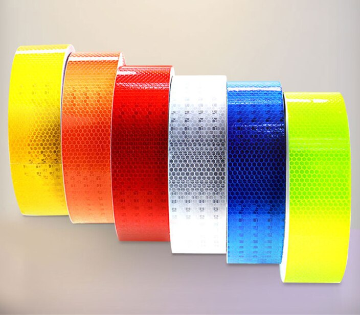 Nieuw Type 5Cm X 3M Auto Reflecterende Materiaal Tape Sticker Auto Motoren Veiligheidswaarschuwing Tape Reflecterende Folie Auto stickers