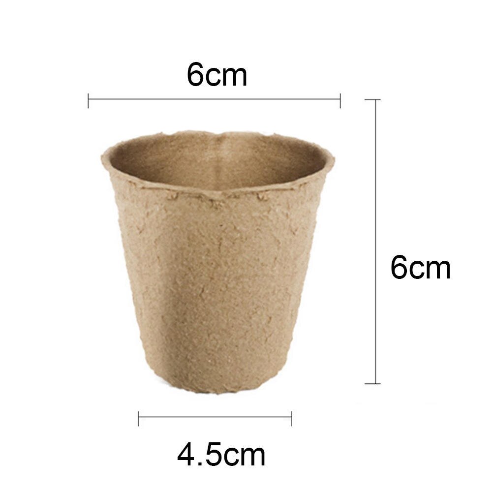 10/50/100Pcs Round Biodegradable Peat Pots For Seedlings Plant Pots Kit Perfect For Vegetables, Fruits, Succulents