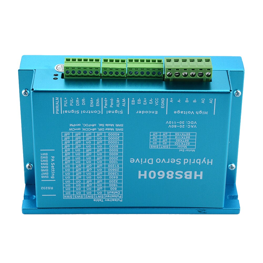 Movimentação híbrida do servo motor do motorista hbs860h do servo motor do laço fechado com porta rs232