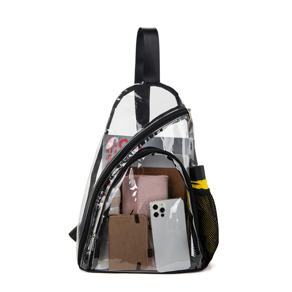 Outdoor Multifunctionele Transparante Tas Draagbare Waterdichte Grote Capaciteit Mode Telefoon Tas Met Kleine Zakken Sling Bag