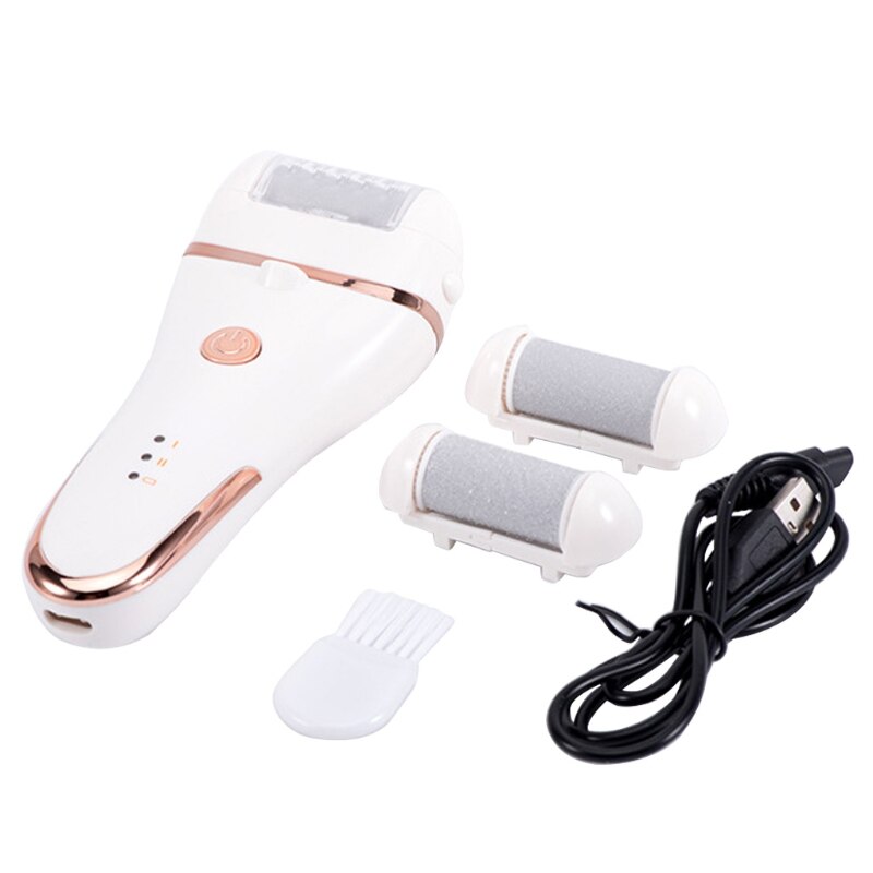 Electric foot callus rechargeable foot file, with 3 grinding heads waterproof