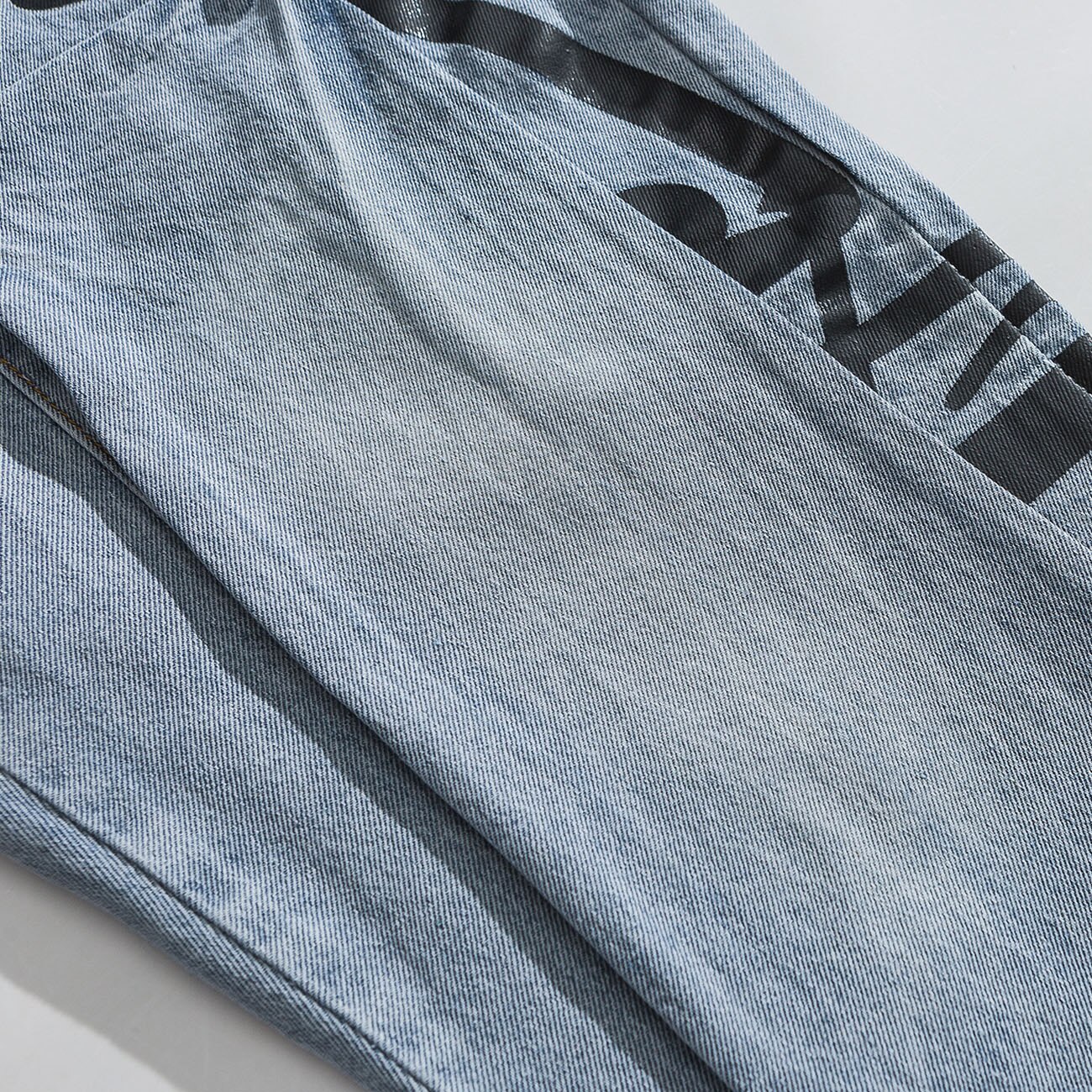 Aelfric eden patchwork print denim jeans joggers menn bukser streetwear harajuku elastisk midje bukse mann hip hop løs