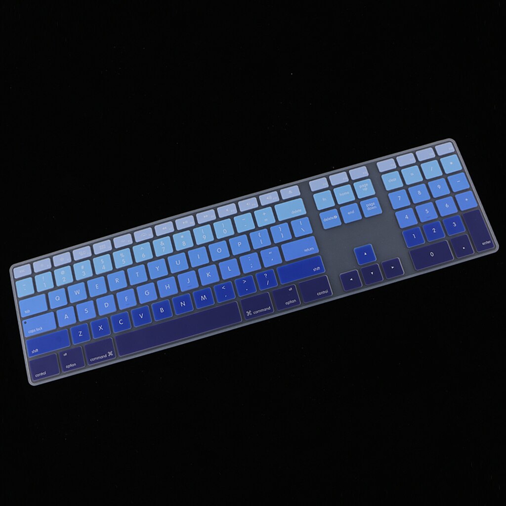 Soft Silicone Keyboard Cover Skin for IMac G6 A1243 with Numeric Keypad: Gradient blue