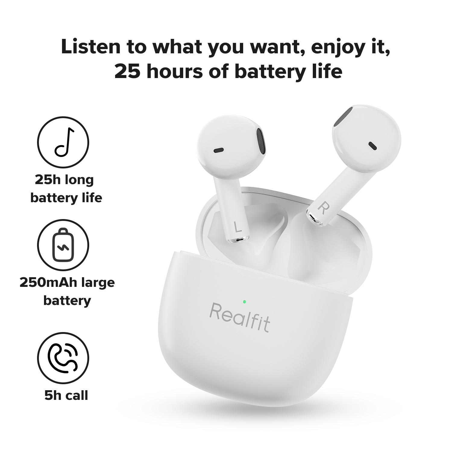 Realfit F1 Bluetooth-Kopfhörer aus gezeichnete Hifi Tws drahtlose Ohrhörer für Realme Xiaomi