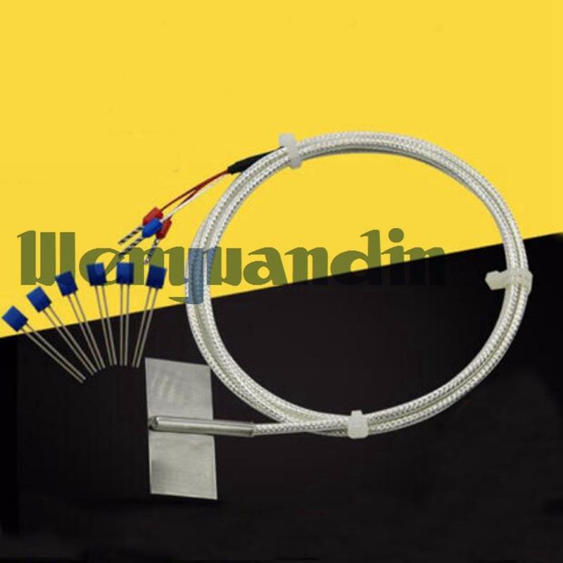 PT100 3 Draads Inschroefsensor G1/8 Inch Roestvrij Staal Met Siliconen Kabel 2 Meter 1 750755396