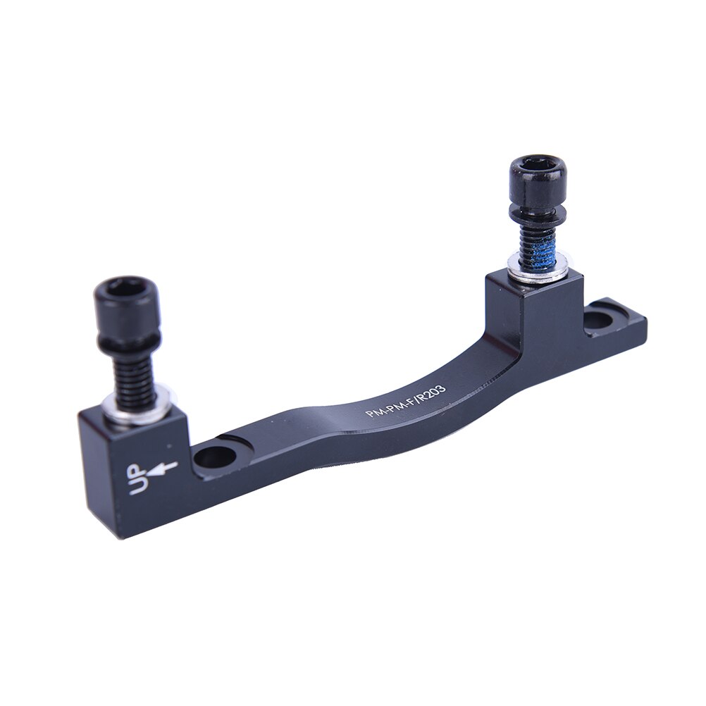 Adaptador de freio a disco de bicicletas 1 peça, para mountain bike, (adequado para 203 rotores, roda frontal e traseira) peças da bicicleta 4 cores: Black