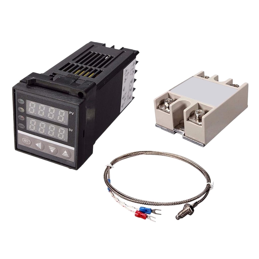 1pc 0-1300℃ REX-C100 Digital PID Temperature Controller SSR Control Kits