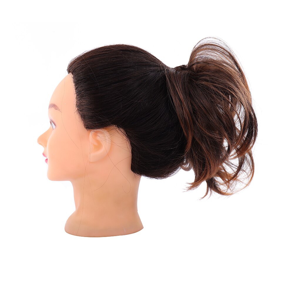 Lupu Grijs Bruin Bed Steil Haar Extensions Pad Elastische Haar Touw Rubber Band Chignon Donut Haar Broodje