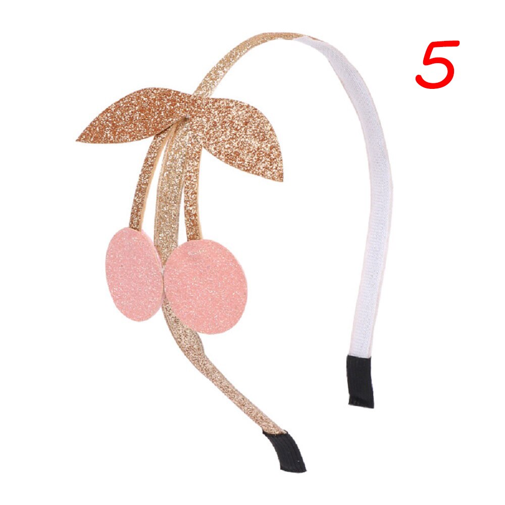 Fascia per capelli per bambini con paillettes lucide Love Cherry Heart fascia BB accessori per capelli per feste fascia per capelli per ragazza: 5