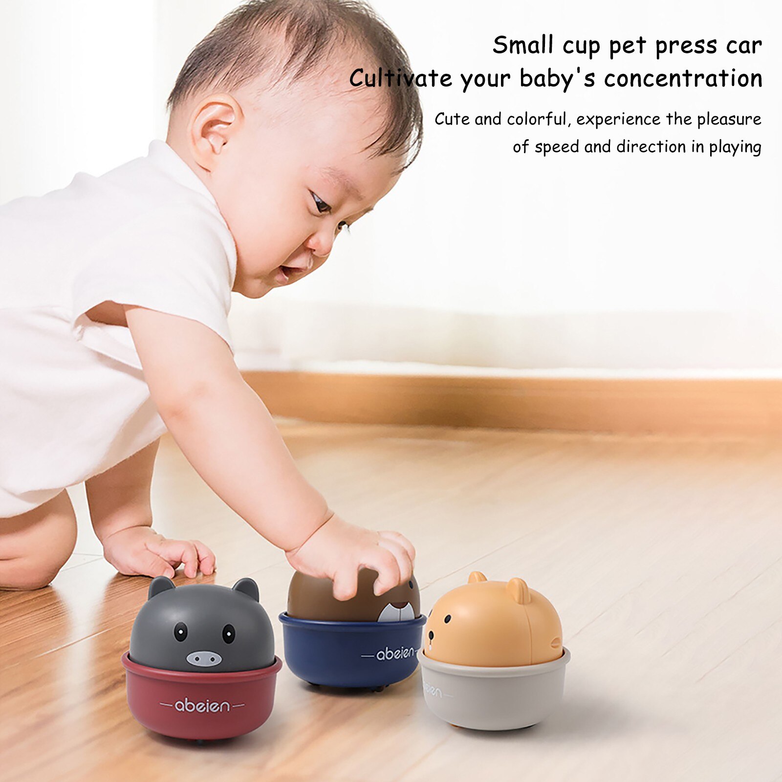 Mini Baby Speelgoed Auto Wind Up Cartoon Dier Speelgoed Druk En Gaan Voertuigen Voor 1-4 Jaar oude Kind Clockwork Fidget Speelgoed