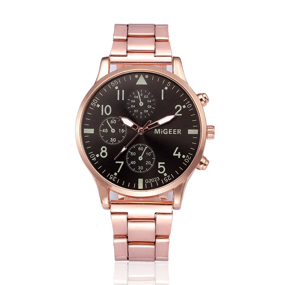 Men Crystal Stainless Steel Analog Quartz Wrist Watch Bracelet men watch stainless steel mesh wristwatch mens automatic: E