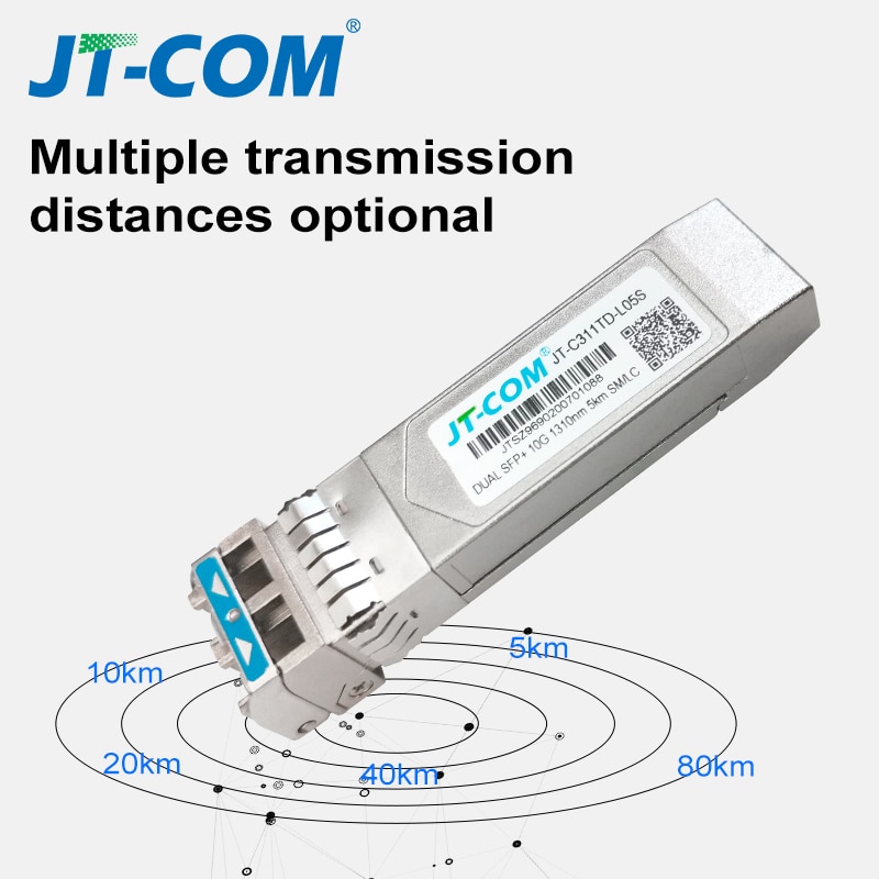 10G Sfp + Duplex Lc Sfp-module Single Mode 2 ~ 80Km Glasvezel Module 1310nm Met Cisco/Mikrotik/Huawei Schakelaar Volledige Compatibel