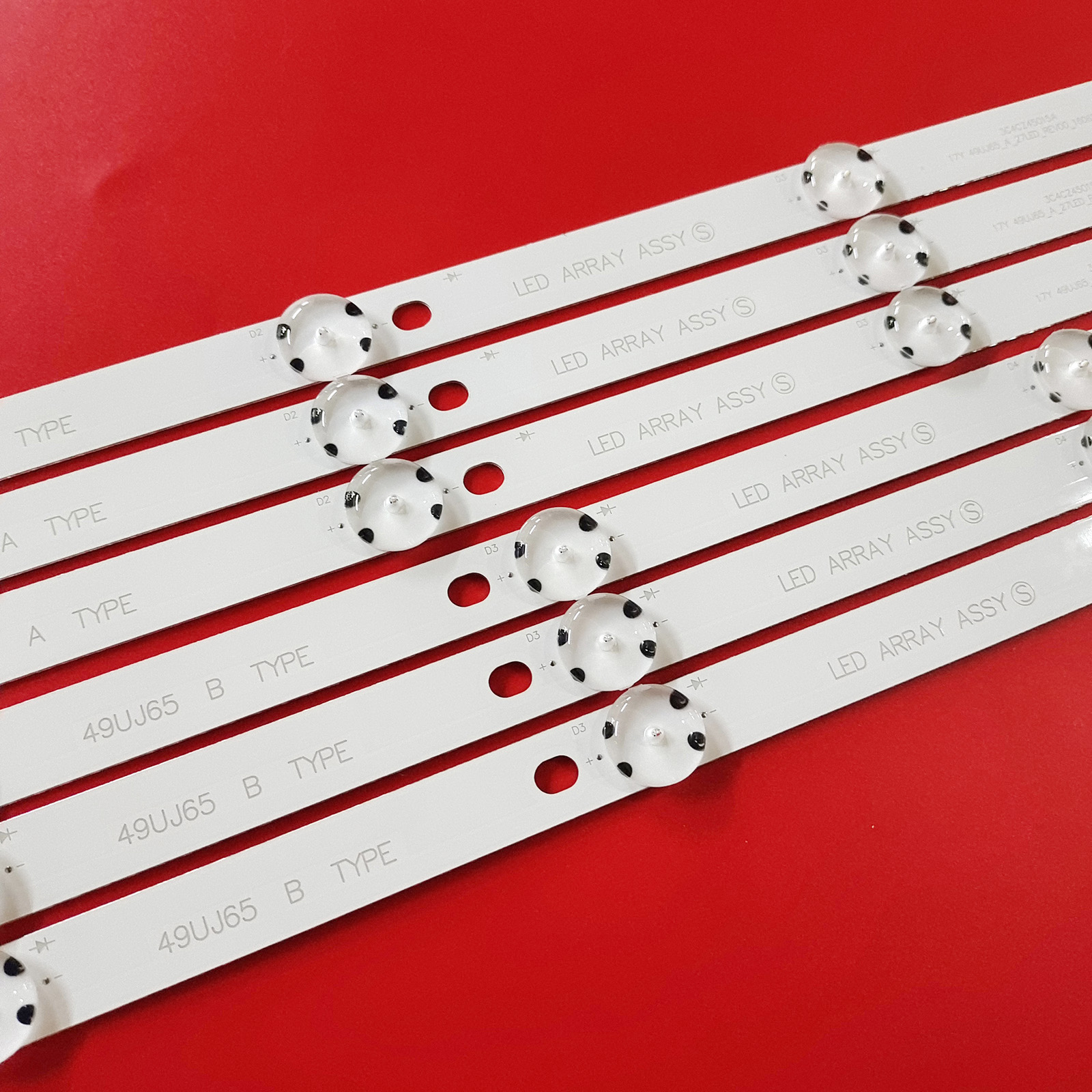Tira de LED para iluminación trasera para 49UJ65_A B_27LED 49UJ630 49LJ614V 49UJ634V 49UJ701V 49UJ670 49UJ651V 49UJ670 17Y 49LJ61 49LH61