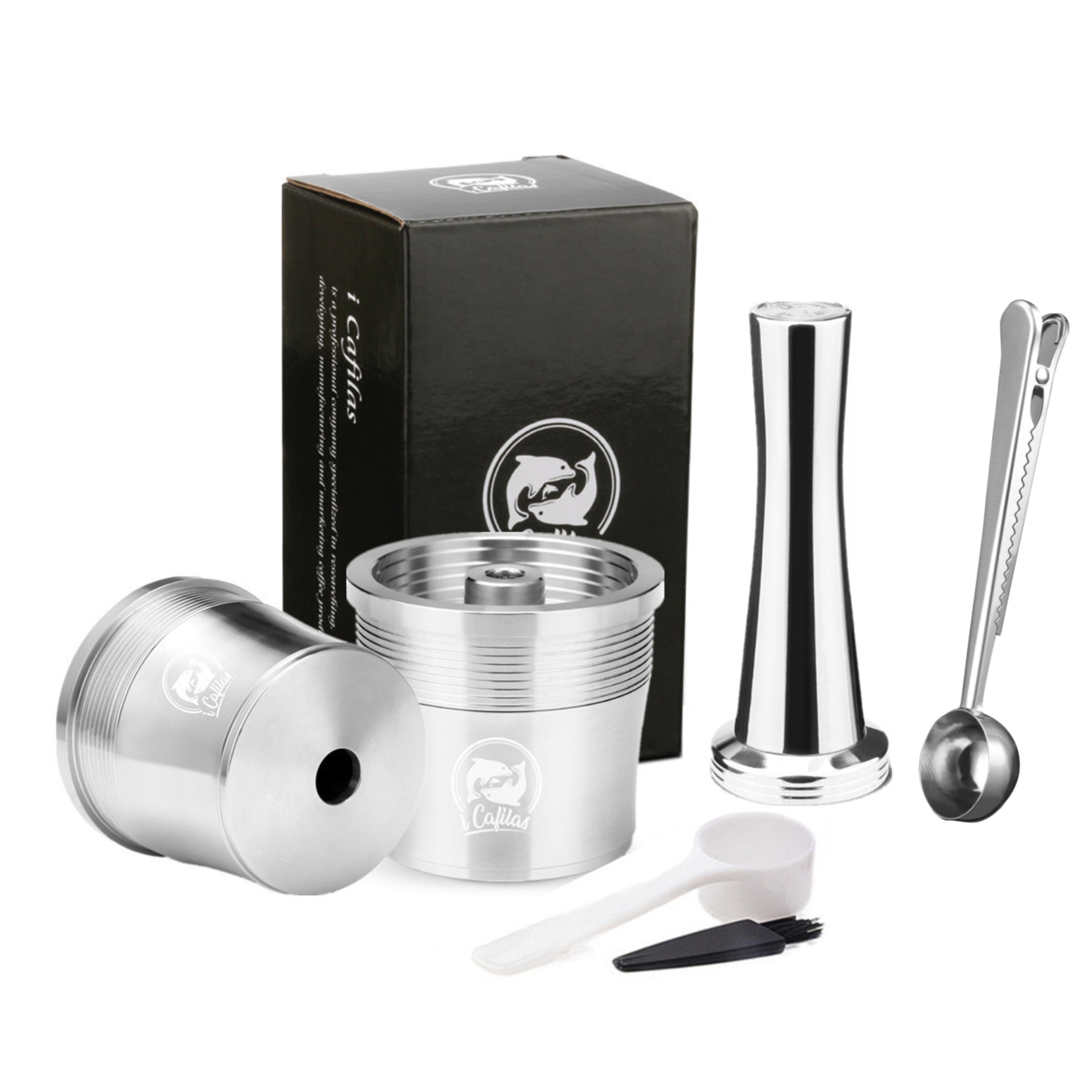 capsula di caffè riutilizzabili in metallo RECAFIMIL con filtro ricaricabile in acciaio inossidabile compatibili con la macchina per caffè Illy: 2C1T1S