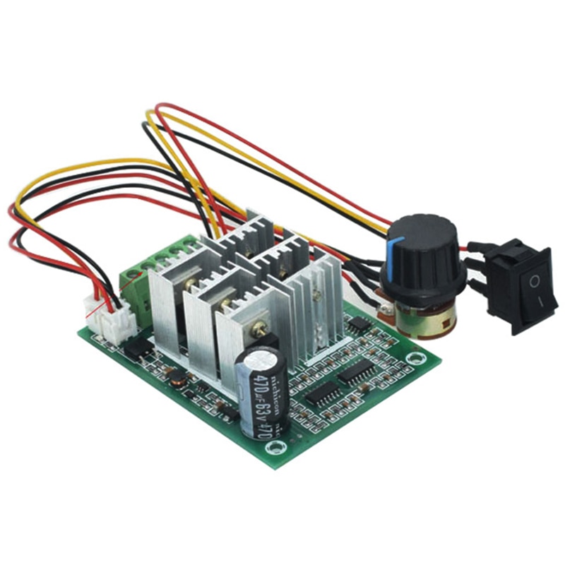 Controlador de Motor sin sensor BLDC trifásico sin escobillas BL01 150a Modulación de ventilador violento DC5V6V9V12V36V adelante y marcha atrás