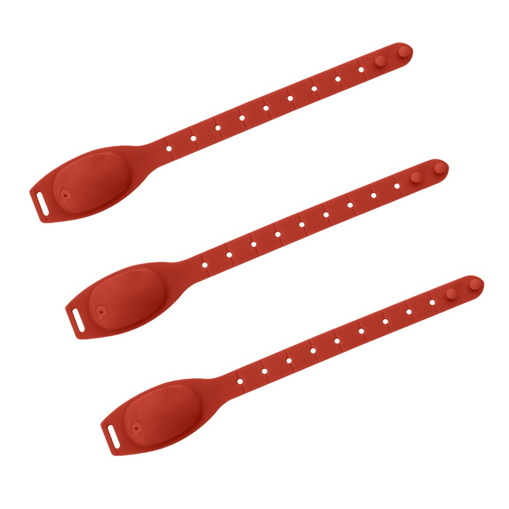3pc vuxen barn flytande armband handdispenser handtvättgel med hela desinficerande engångs silikonarmband utomhus: Rd
