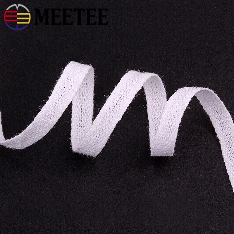 Meetee 220/280Meter 5Mm/7Mm 100% Geweven Katoen Voor Kleding Gaas Tas Riem Tape Lint diy Kleding Naaien Accessoires RD046