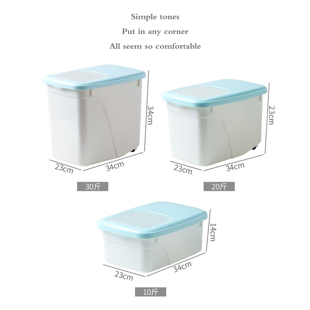 Plastic Food Kitchen Container Sealed Crisper Grains Tank Storage Kitchen Sorting Rice Storage Box Container Jars 10kg 6kg