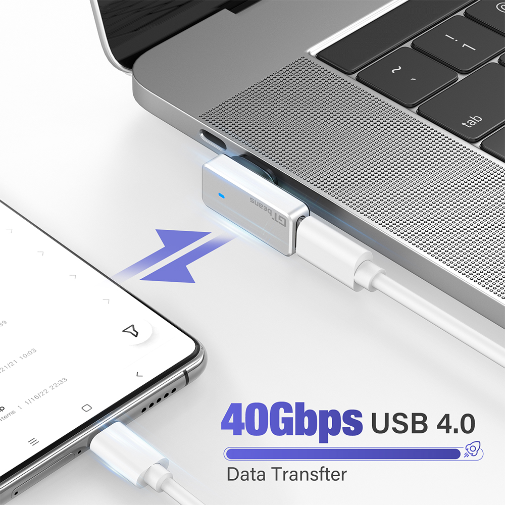 USB C Magnetic Adapter 24pins USBC 4.0 Gen 2 40Gbps Type-C Connector 140w Fast charge Data transfer 4k @60hz Video output Type C