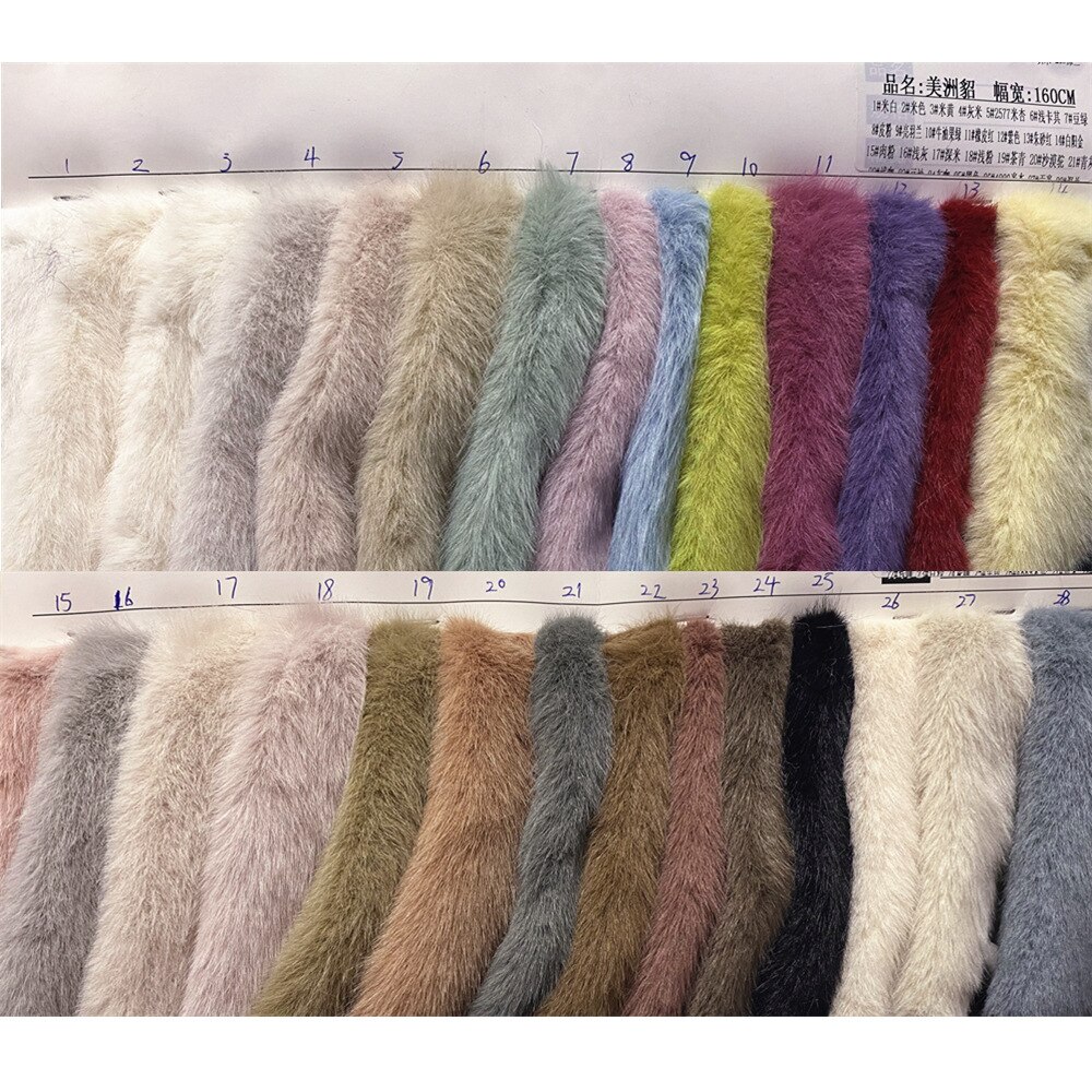 160Cm Breedte Faux Amerikaanse Nerts Bont Stof Voor Patchwork Naaien Materiaal Kledingstuk Diy Home Decoratie