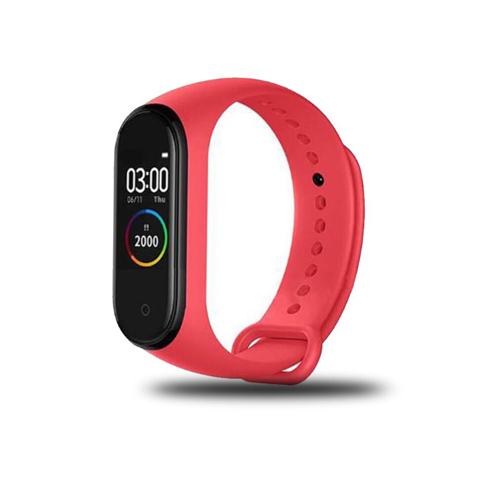 M4 Smart Band Fitness Trcker braccialetto sportivo pedometro frequenza cardiaca pressione sanguigna Bluetooth salute cinturino impermeabile Smartband: Red