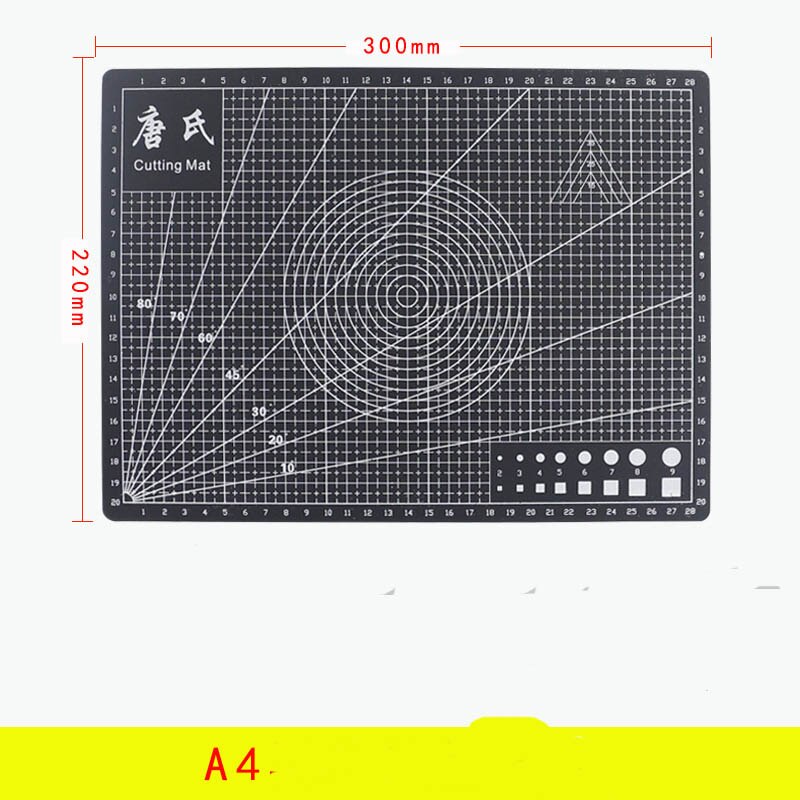 Tapete de corte para manualidades de PVC, tabla de corte para grabado de cuero, almohadilla suave, banco de trabajo, Patchwork, costura Manual, cuchillo DIY, A3/A4/A5: Black A4