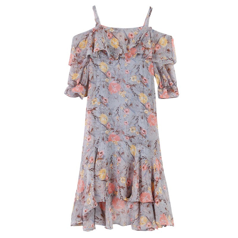 summer girls chiffon dresses floral kids teenage clothing student girl dress