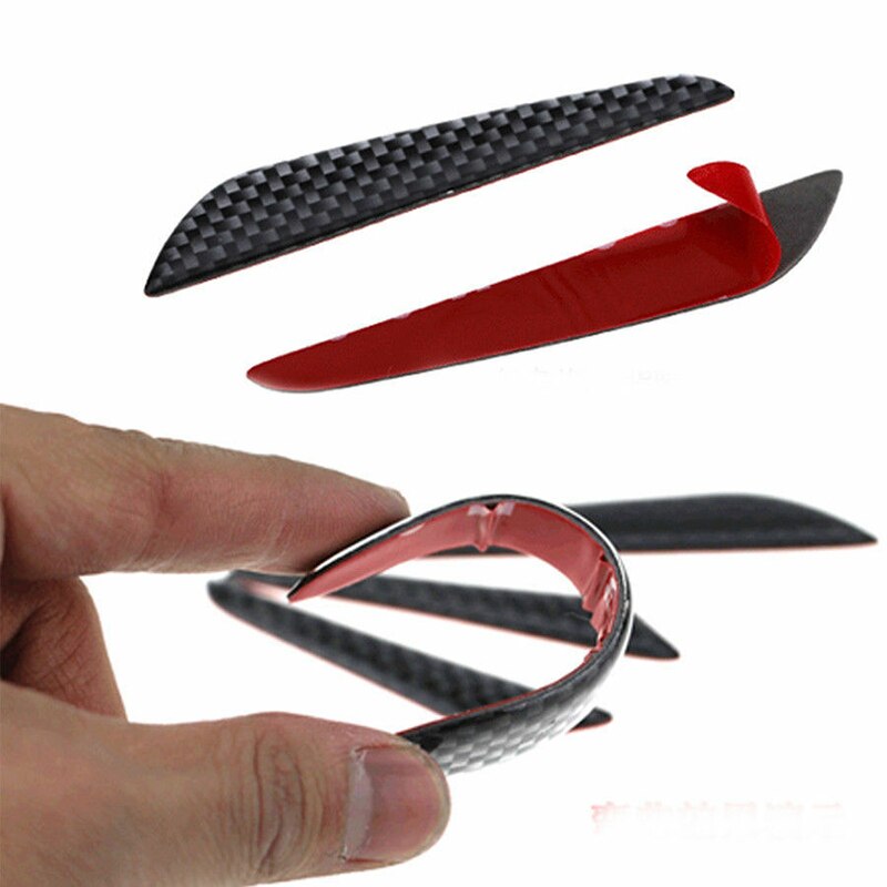 4xCarbon Fiber Car Door Edge Guard Strip Scratch Protector Anti-collision Trim Anti-rub Car Door Edge Guards Molding Protection