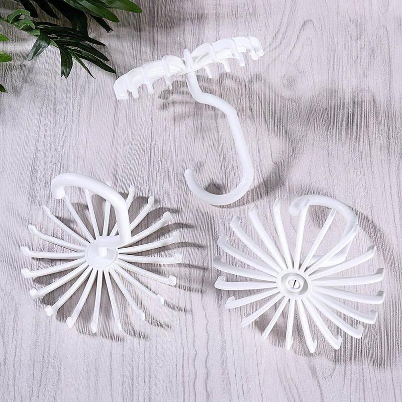 360 Degree Rotating Tie Rack Adjustable Tie Hanger Tie Neck 20 For Men Holds Organizer Ties K7F3