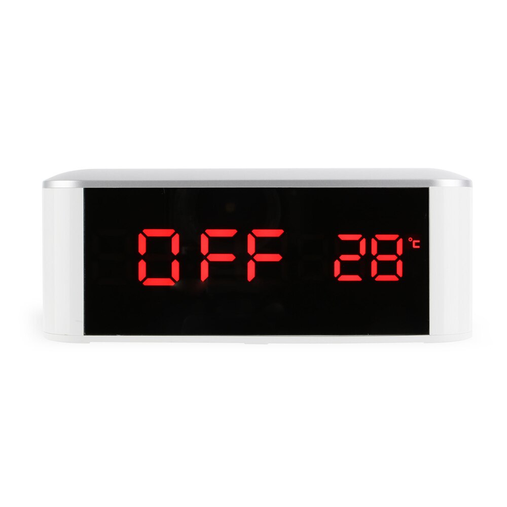 LED Digital Alarm Clock Thermometer Display Mirror Electronic Clock Table Clock with USB Cable Night Mode Function Home Decor: Red