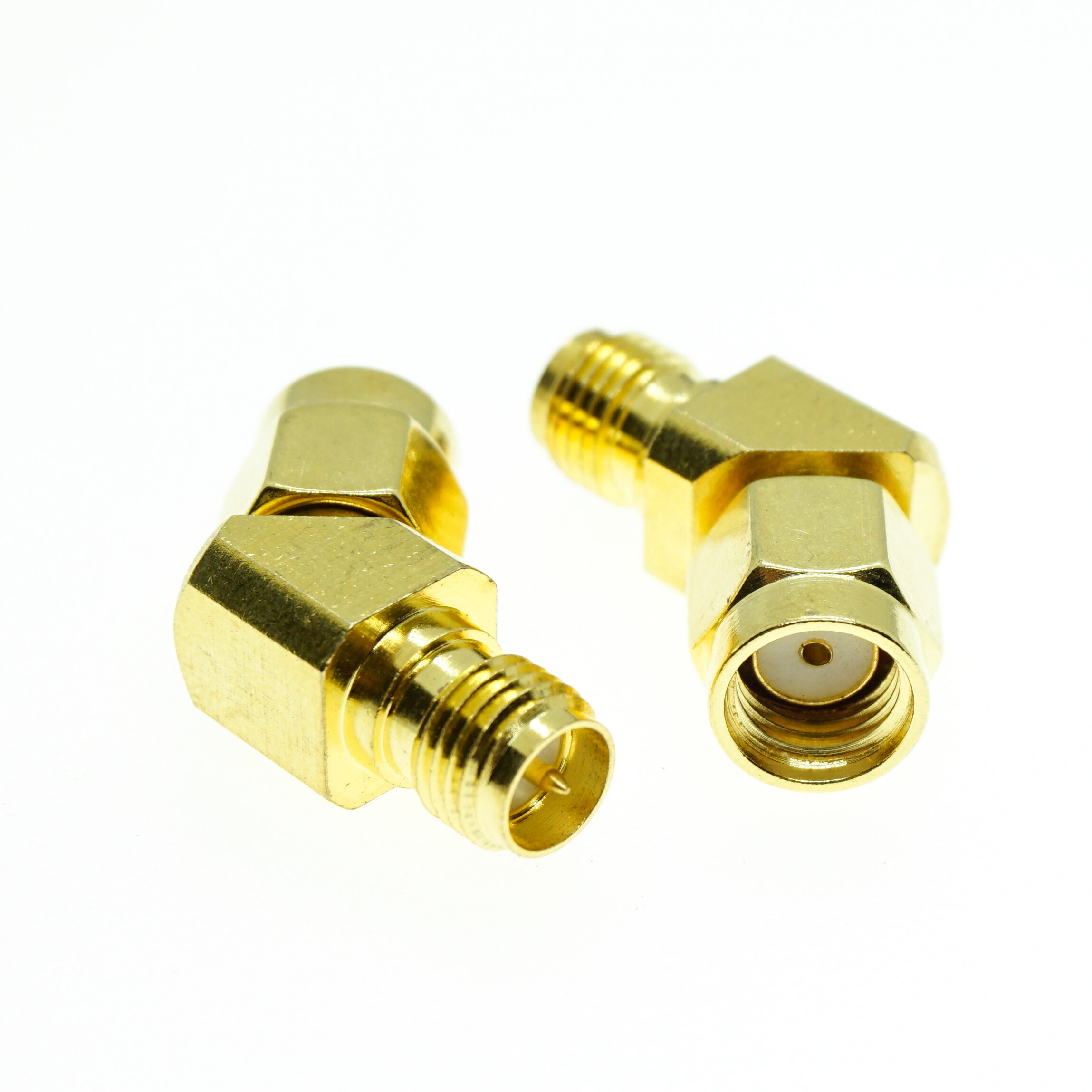 Rp Sma Naar Rp Sma Connector Socket Type L Rp Sma Male Naar Rp Sma Vrouwelijke 45 135 Graden schuine Hoek Goud Messing Coaxiale Rf Adapter