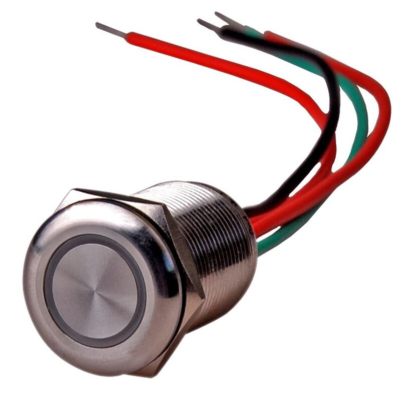 Press Switch Stepless Dimming Switch, LED on When Device ON, Suitable for 19mm 3/4Inch Mounting Hole