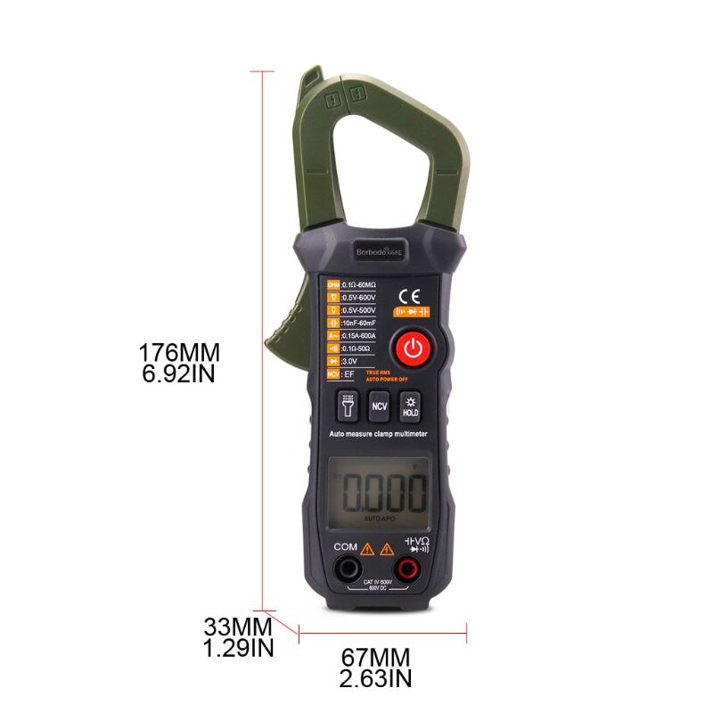 Digital Current Clamp Meter High Precision AC/DC500V/700V Output Pocket Multifunction Clamp Multimeter