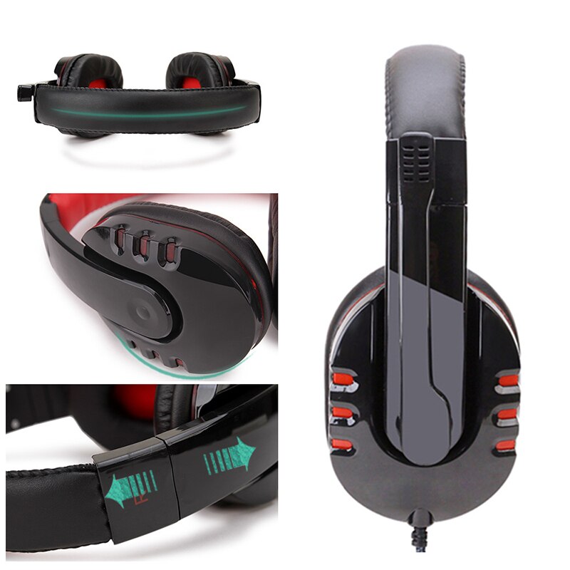 Wired Headset Gamer PC 3.5mm PS4 Headsets Surround Sound & HD Microphone Gaming Overear Laptop Tablet Gamer SY733MV