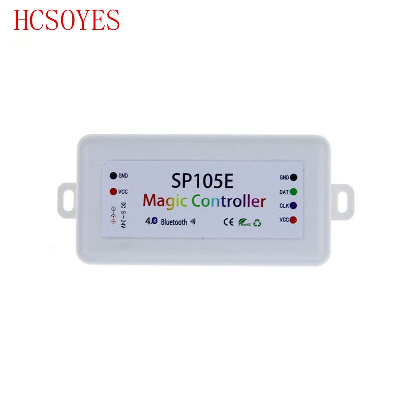 DC5-24V SP105E SP108E Magic Controller Bluetooth 2048 Pixels for WS2811 2812 2801 6803 IC LED Strip Support IOS / Android APP