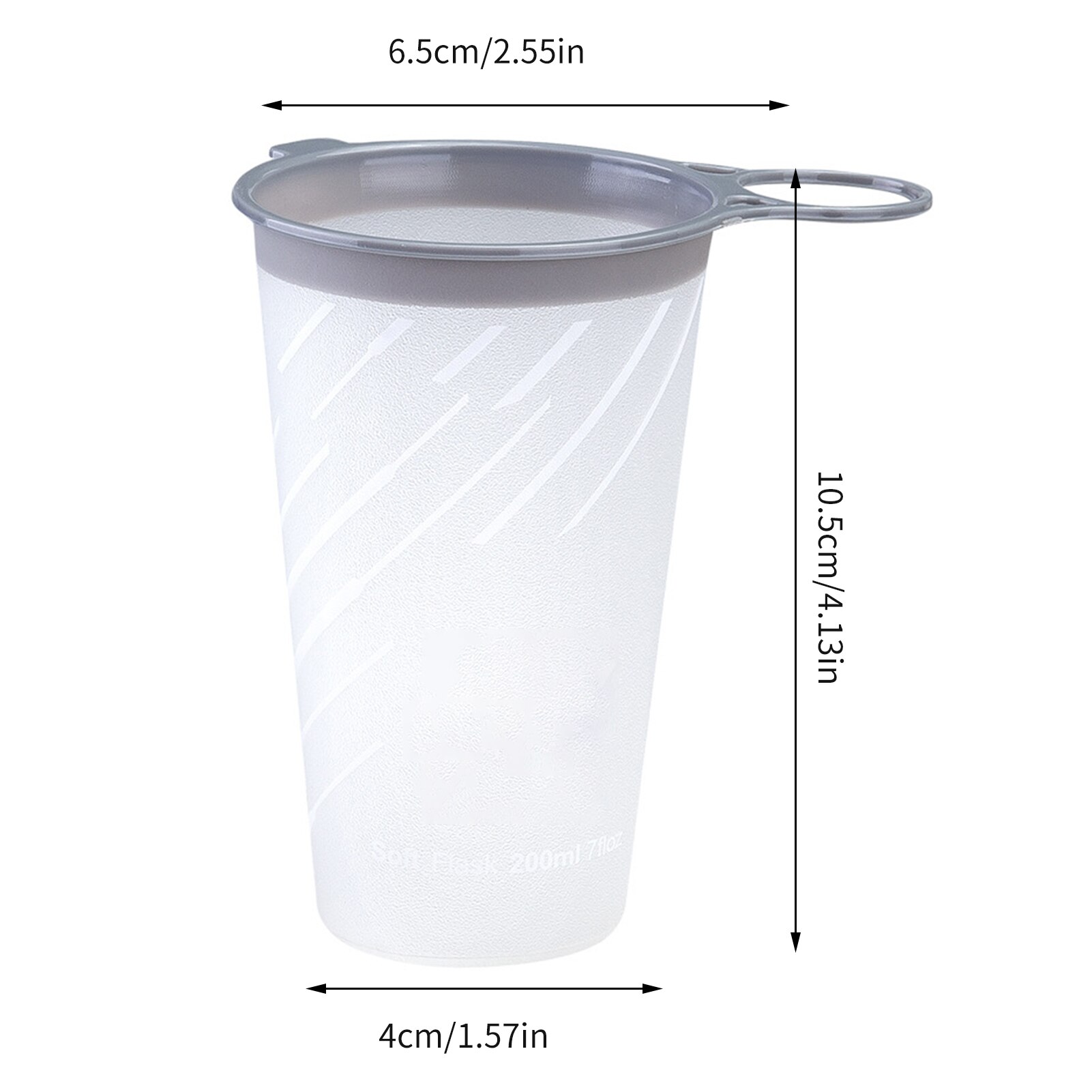 Opvouwbare Herbruikbare Ras Cups 200Ml/7Oz Zachte Inklapbare Drinkbeker Tpu Materiaal Bpa Pvc Gratis Voor Wandelen fietsen Running