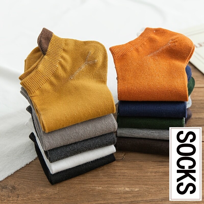 10 Pairs Men Sock Cotton Short Socks for Male Low-Cut Ankle Socks Breathable Summer Casual Soft Sports Socks