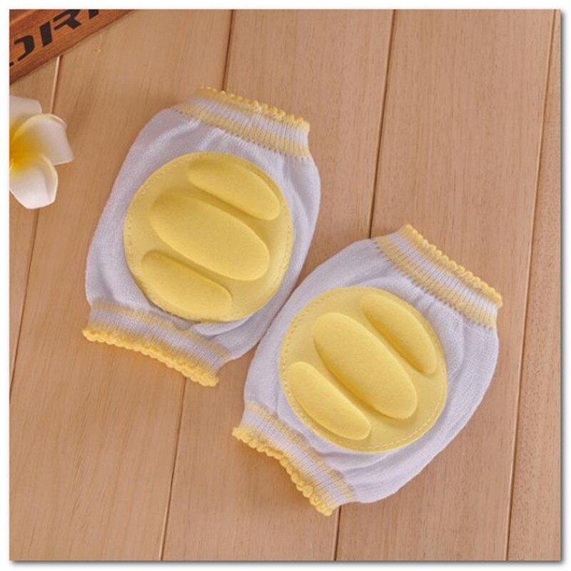 Rodilleras de gateo para bebé, almohadilla para codo de gatear de seguridad para niño y niña, rodillera protectora de malla de seguridad: JB525 1 stripeyellow