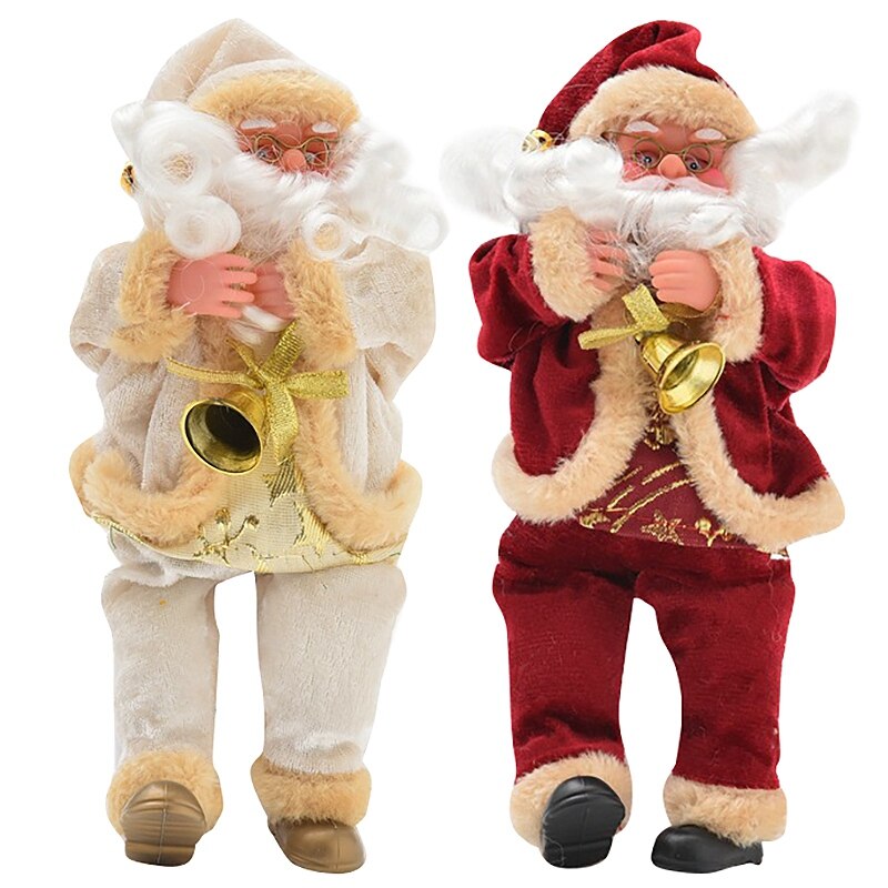 Goods Sitting Santa Claus Doll Home Furnishing Christmas Flannel Toys Xmas Table Decor Decorations