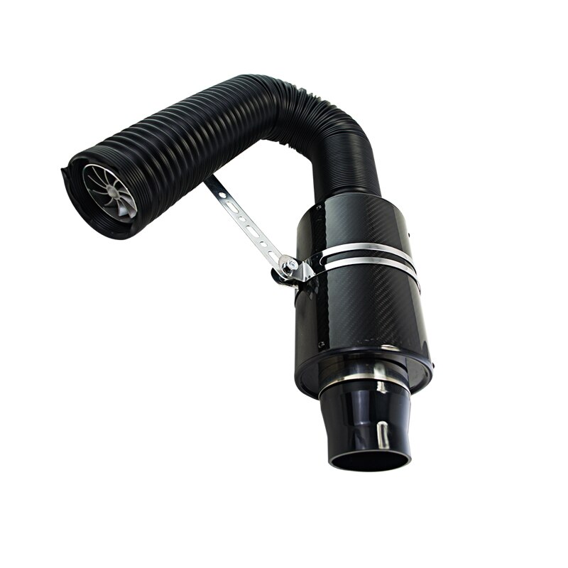 3 "système universel d'admission d'air froid de voiture avec le ventilateur emballant la boîte de filtre de Ram de Kit de filtre d'admission d'air d'induction d'alimentation froide de Fiber de carbone
