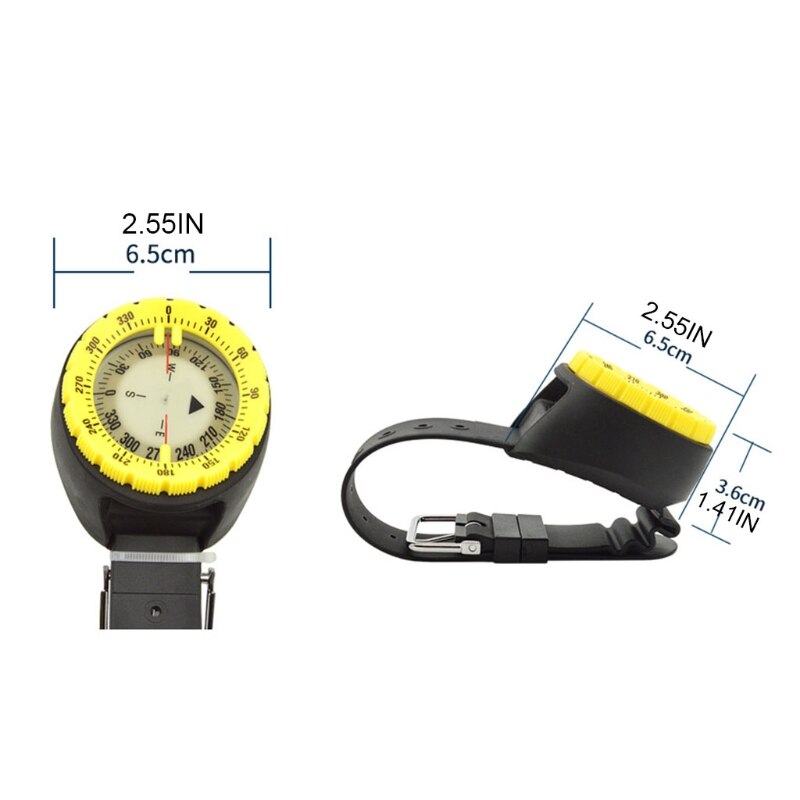 Underwater 50m Diving Compass Waterproof Navigator Digital Scuba Luminous Balanced Watch for Swimming