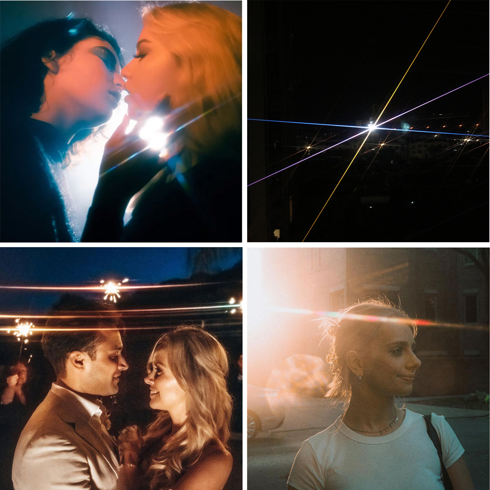 Filtro ótico anamorfo do vidro 77mm/82mm da câmera do alargamento dos efeitos especiais do filtro da lente da raia do arco-íris azul com anel de gerencio para dslr