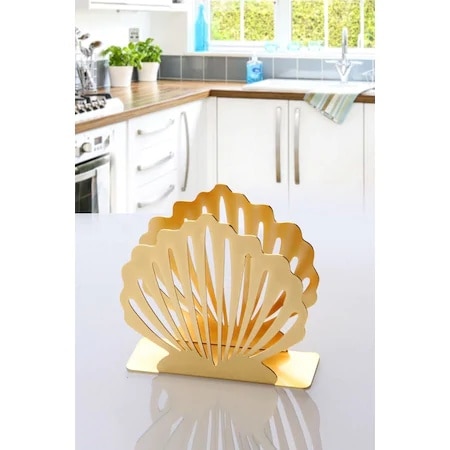 Lux Oyster Servethouder Restaurant Hotel Tafel Opslag Gold Decor Keuken Accessoires Servet Weefsel Houder