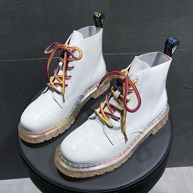 Zwart witte veterschoenen oxford dames platte schoenen herfst winter