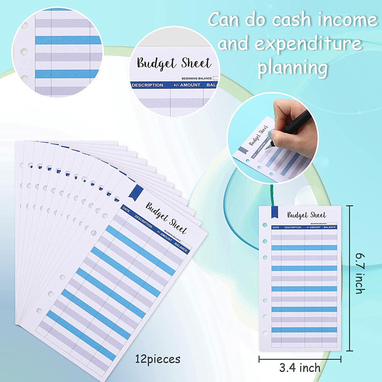 26 Stuks A6 Size 6 Gaten Budget Envelop Planners Met 12Pcs Bindmiddel Zakken 12 Budget Kosten Lakens En 2 brief Label Sticker